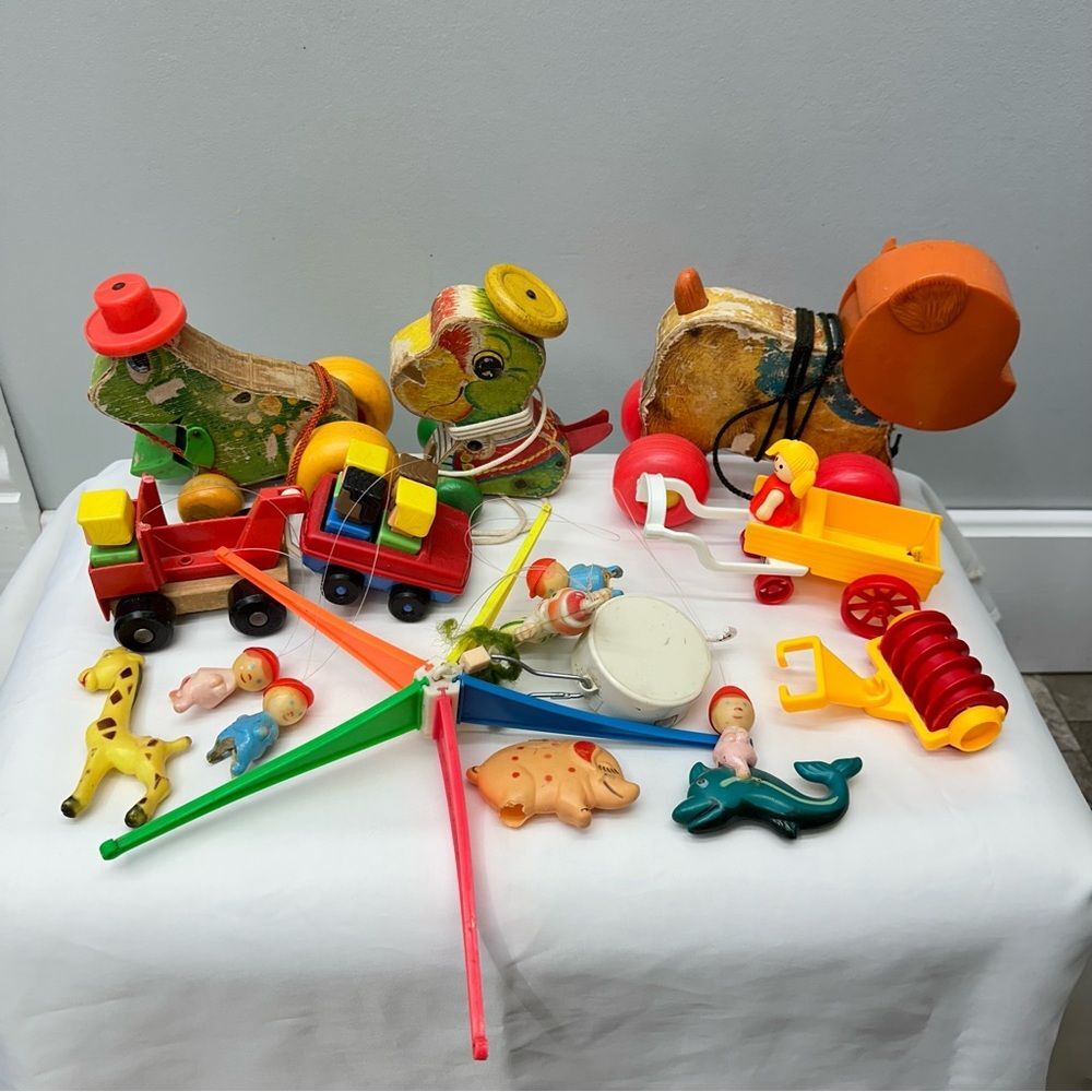 Vintage toys in well loved condition. great for parts or repair.